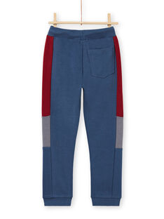 Pantalón de chándal de color azul marino y rojo para niño MOPAJOG / 21W902H1JGB219