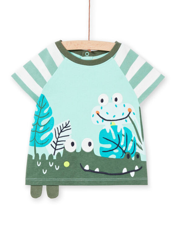 Camiseta turquesa para bebé niño LUVERTI1 / 21SG10Q1TMCG621