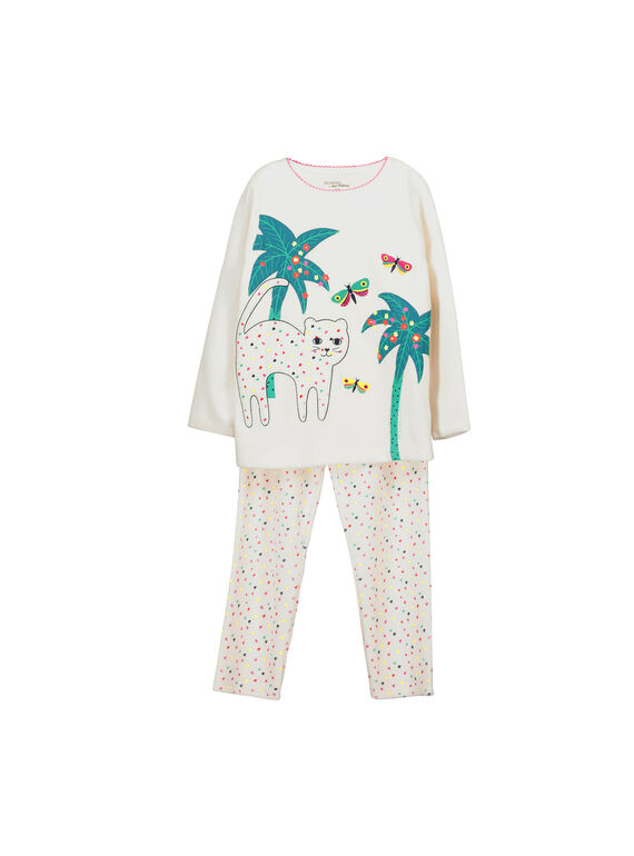Pijama de terciopelo para niña FEFAPYJCAT / 19SH1141PYJ001