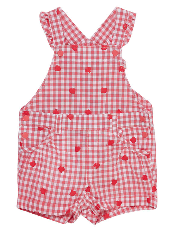 Peto corto con estampado vichy para bebé niña JICEASAC / 20SG09N1SAC404