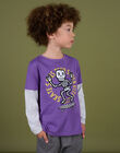 Camiseta de manga larga con estampado de esqueleto violeta POKATEE1 / 22W902L1TML708