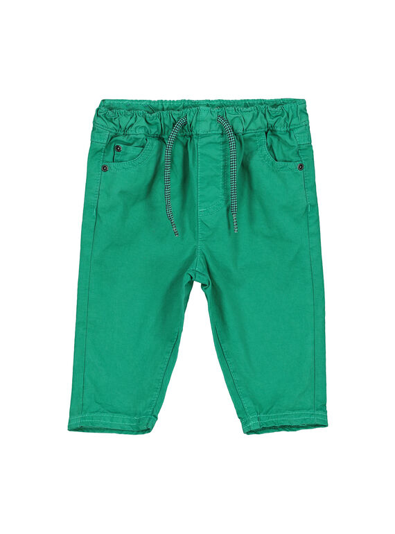 Pantalón de color verde para bebé niño FUJOPAN3 / 19SG1033PANG603