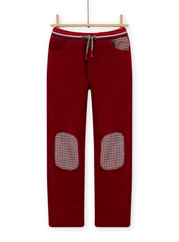 Pantalón de pana de color rojo burdeos para niño MOFUNPAN / 21W902M2PAN511