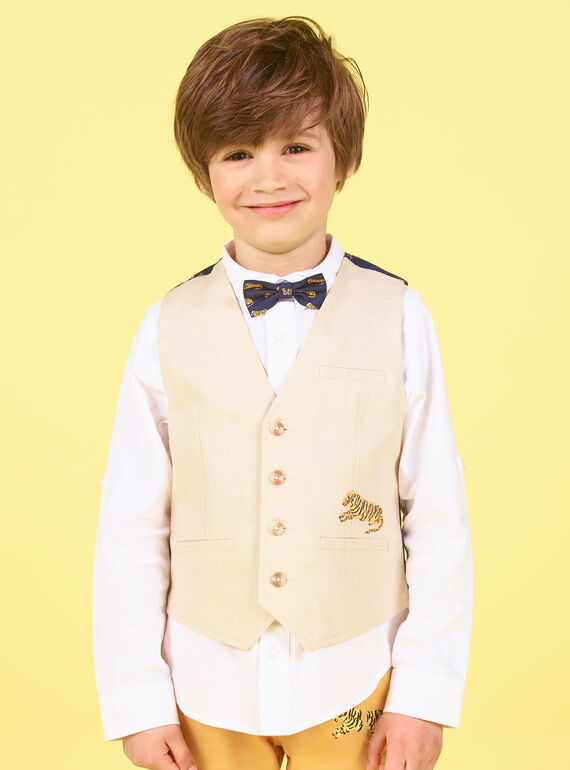 Chaleco de traje beige - Niño LOJAUGIL / 21S902O1GSMA014