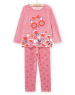 Pijama de jersey y pantalón con estampado flores y gatos PEFAPYJGLA / 22WH1124PYJD318