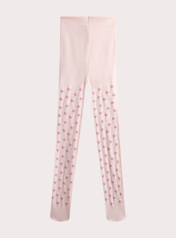 Leotardos finos estampados rosas para niñas  WYAJOSCOL2 / 25SI01I3COLD310