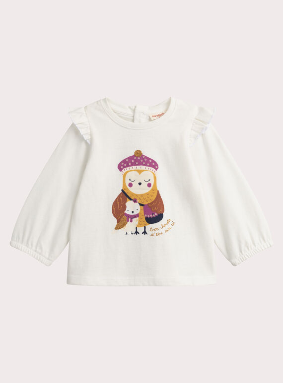 Camiseta de manga larga con animación de búho  VIBATEE / 24WG09Q1TML001