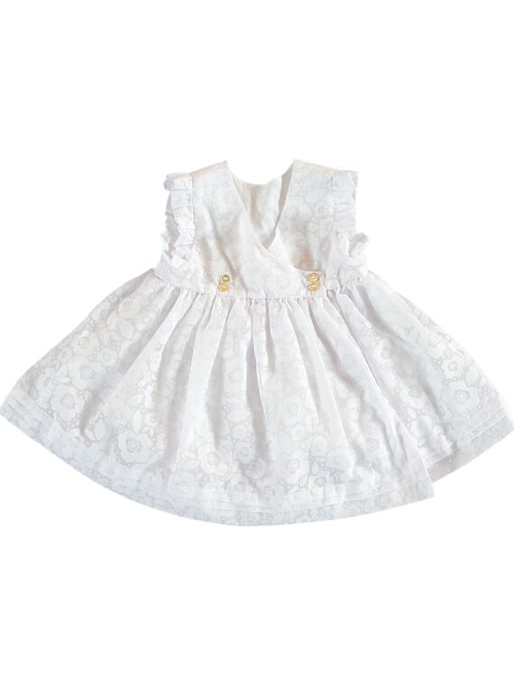 Vestido de ceremonia de color blanco para bebé niña JIPOEROB1 / 20SG09G2ROB000