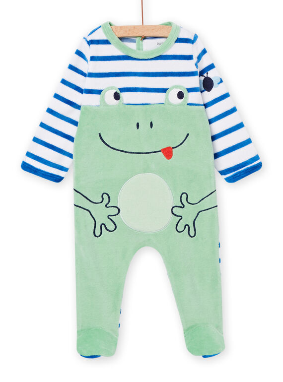 Pelele blanco, verde y azul para bebé niño NEGAGRENOU / 22SH14G1GRE000