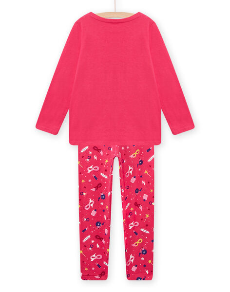 Pijama de color granada de super-heroína para niña NEFAPYJERO / 22SH11F4PYGF507