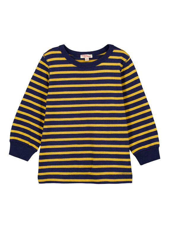 Camiseta Manga larga de rayas Ocre GOJOTIRIB5 / 19W90243D32B116