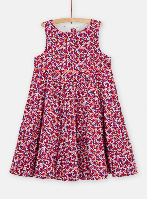 Vestido multicolor con estampado de flores para niña TAPAROB1 / 24S90121ROB001