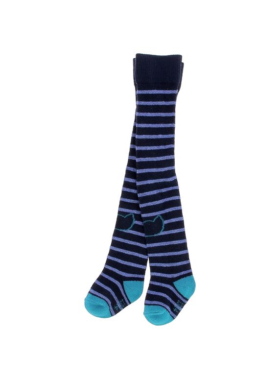 Baby girls' fancy striped tights DYIBLECOL / 18WI0991COL099