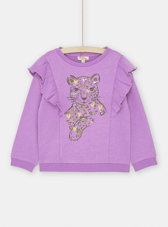 Sudadera parma oscuro para niña SAKYOSWEA / 23W901I1SWE329