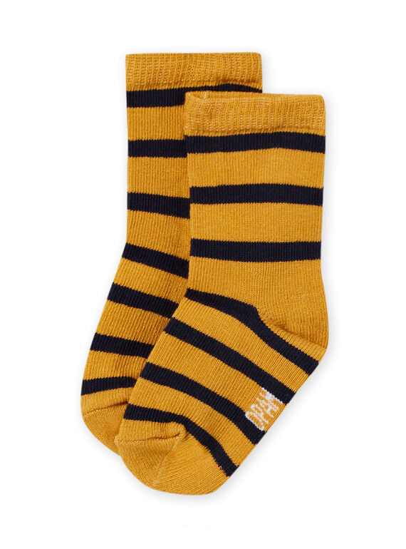 Calcetines amarillos de rayas para bebé niño MYUJOCHOR2 / 21WI101CSOQ117