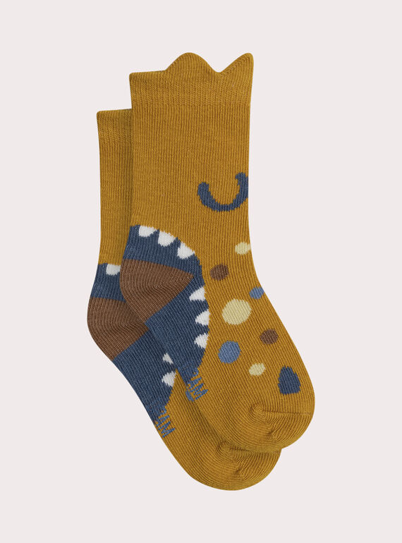 Calcetines amarillos con motivo de dinosaurio para bebé niño XYUDINCHO / 25WI10E6SOQB117