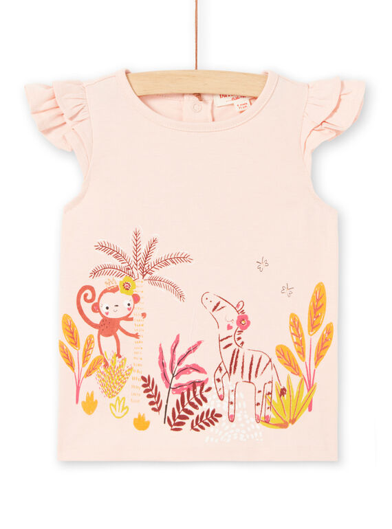 Camiseta de manga corta rosa para bebé niña LITERTI / 21SG09V1TMCD322