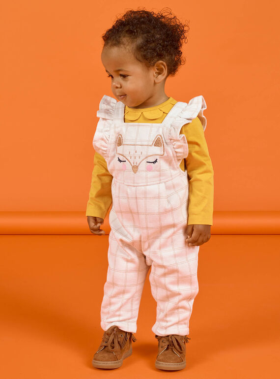 Mono milano de cuadros con estampado de zorro para bebé niña MISAUCOMB / 21WG09P1CBLA010