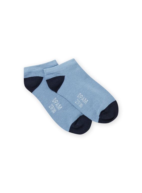 Calcetines cortos azul ártico para niño NYOJOSOQ3 / 22SI0262SOQC219