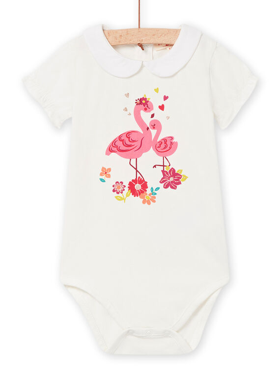 Body de color crudo, para bebé niña NIFLABOD / 22SG09R1BOD001