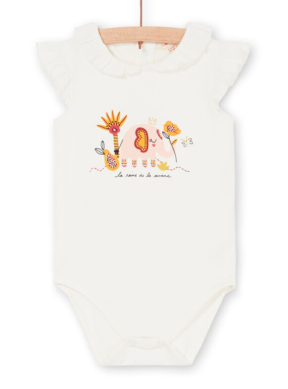 Body de color crudo para bebé niña LITERBOD / 21SG09V1BOD001
