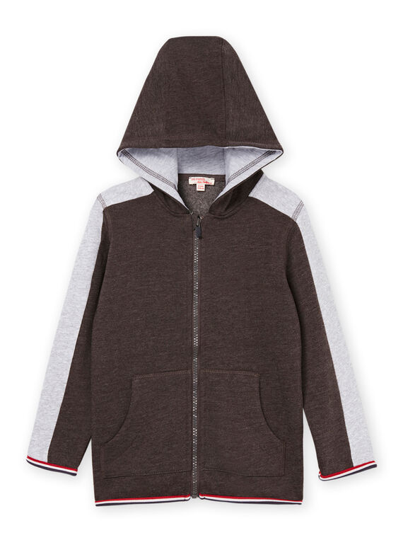 Sudadera de chándal antracita y gris jaspeado POJOJOH2 / 22W902D1JGH944