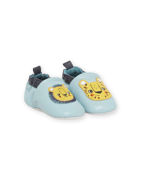 Patucos azul con estampado de león para bebé niño NUCHOSLION / 22KK3822D3SC201