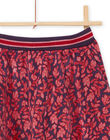 Falda azul con estampado floral para niña MAFUNJUP3 / 21W901M2JUPH703