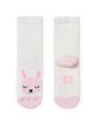 Calcetines de color crudo con estampado de conejo para bebé niña MYIJOSOQB4 / 21WI0912SOQ001