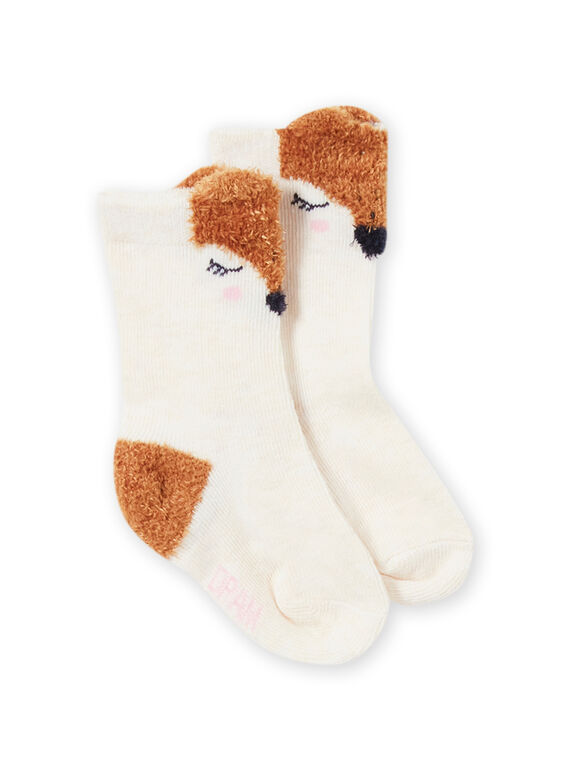 Calcetines con estampado de búho para bebé niña MYISAUSOQ / 21WI09P1SOQA010