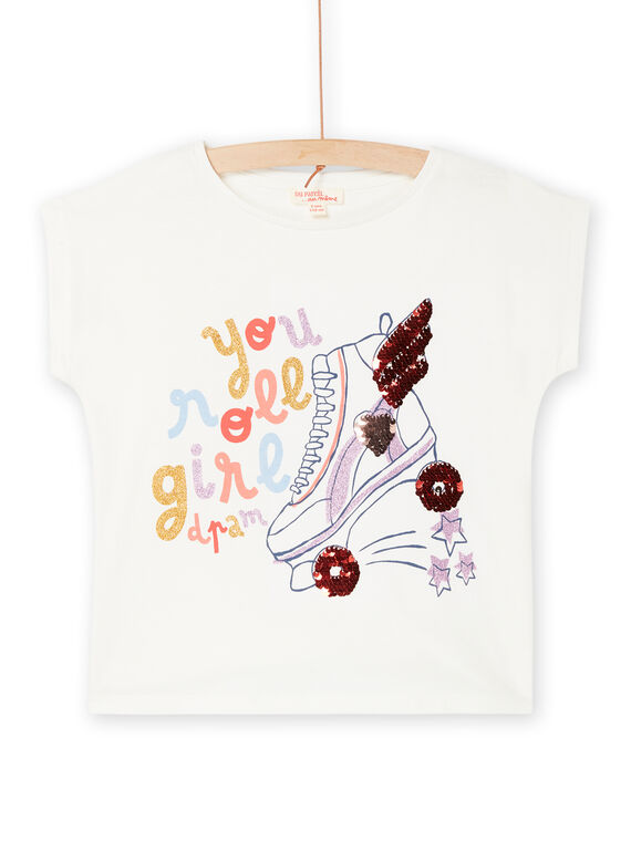 Camiseta blanca con dibujo de patines RAPURTEE1EX / 23S901L1TMC001