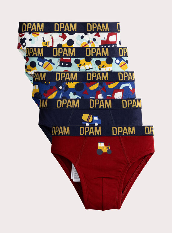 Lote de 5 calzoncillos con estampado de tractor para niño VEGOSLISEM / 24WH1281D5L001