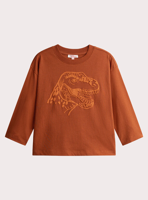 Camiseta naranja de animación dino para niño  VOJOTI3 / 24W902I2TMLF519