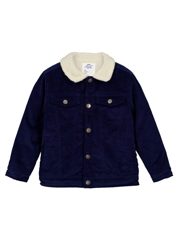Chaqueta de terciopelo con forro algodonado Azul marino GOGROVES2 / 19W90281VES070