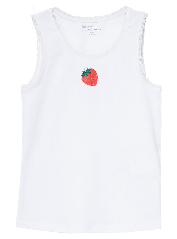 Camiseta interior de color blanco JEFADELFRU / 20SH1131HLI000