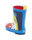 Botas de agua azul marino con estampado de tigre para niño NOPLUITIGER / 22KK3662D0C070