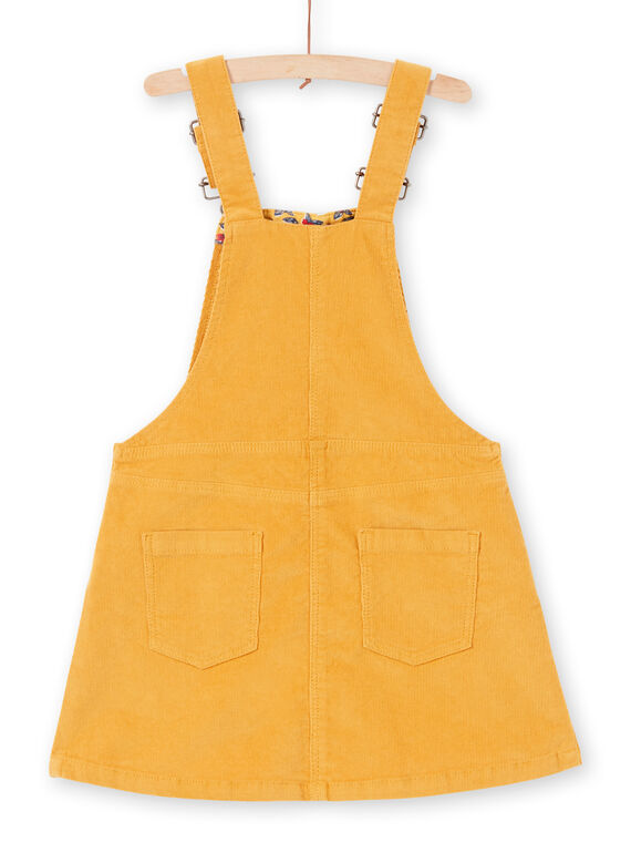 Vestido-peto de color mostaza para niña MAMIXROB4 / 21W901J4ROBB106