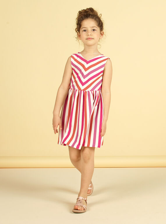 Vestido de rayas para niña LATEROB4 / 21S901V2ROB001