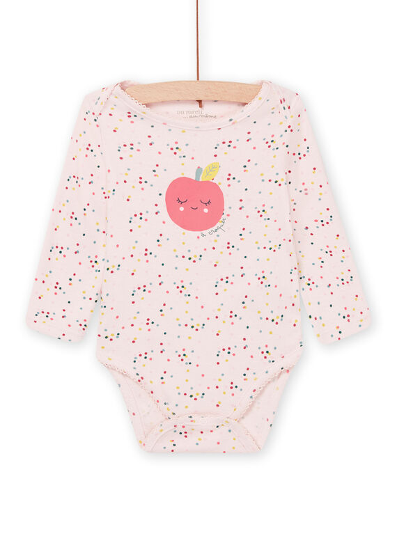 Body de manga larga con estampado de lunares. PEFIBODAOP / 22WH1343BDL632