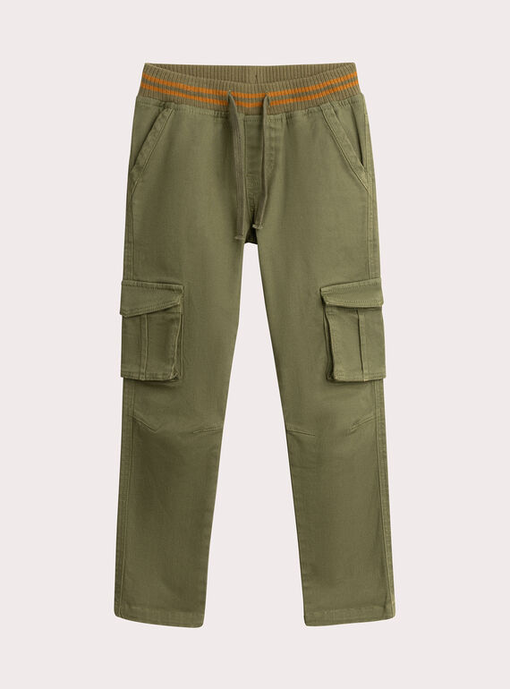 Pantalón de carga caqui para niño  VOJOPAMAT2 / 24W902H2PAN604