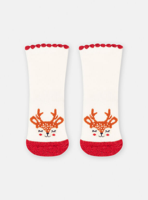 Calcetines de color crudo para bebé niña SYIWAYSOQB / 23WI09S1SOQ001