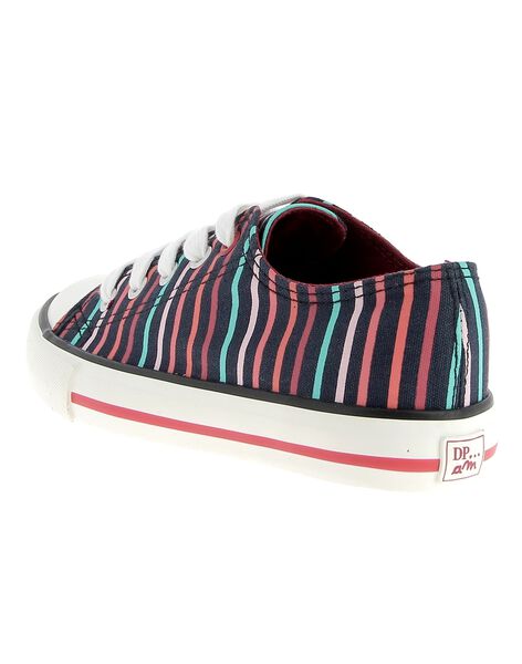 Girls' canvas trainers CFTENSTRIP / 18SK35O1D16070