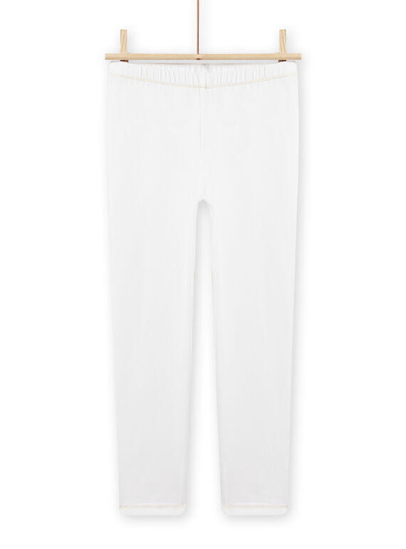 Legging de color blanco con ribetes dorados para niña NYAJOSLEG3 / 22SI0164CAL000