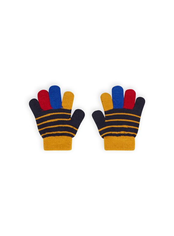 Guantes multicolor de punto de rayas para niño MYOGROGAN1 / 21WI0252GAN705