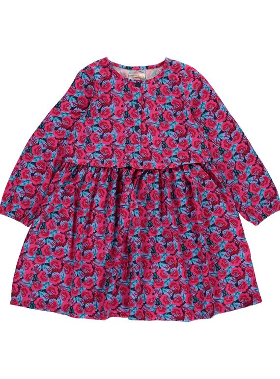 Girls' long-sleeved fluid dress DAROBE7 / 18W90187ROB099