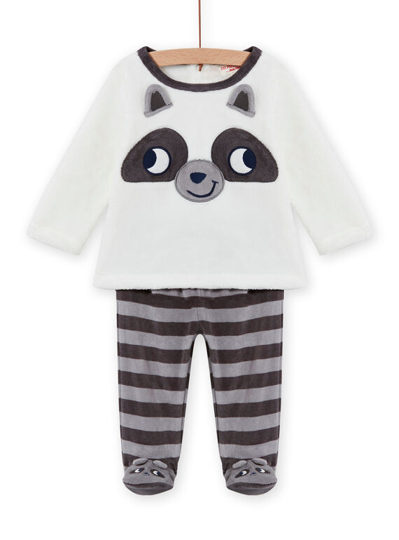 Pijama de soft boa con estampado de mapache para bebé niño MEGAPYJEUR / 21WH1491PYJ001