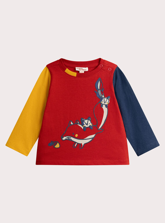 Camiseta de manga larga con animación animal para bebé  VUROTEE3 / 24WG10P1TML505