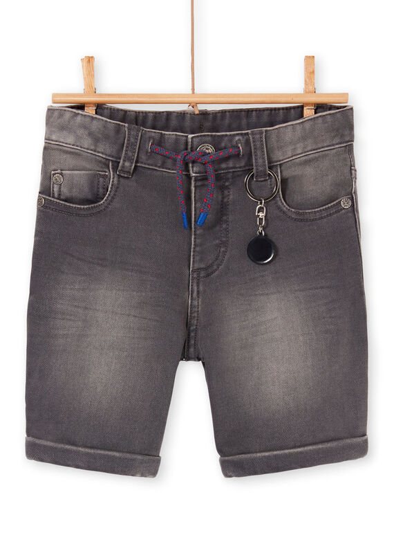 Bermudas vaqueras de color antracita, para niño LOHABER2 / 21S902X1BERK004