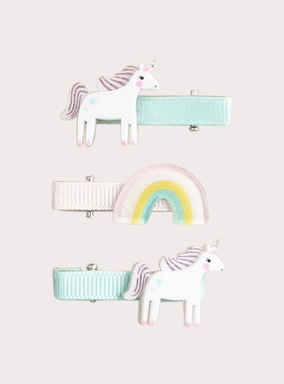 Lote de 3 barras de unicornio y arco iris para niña  VYAJOCLIC4 / 24WI01L9BRTC208