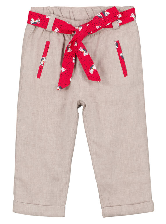 Pantalón de color crudo GISANPAN / 19WG09C1PAN007